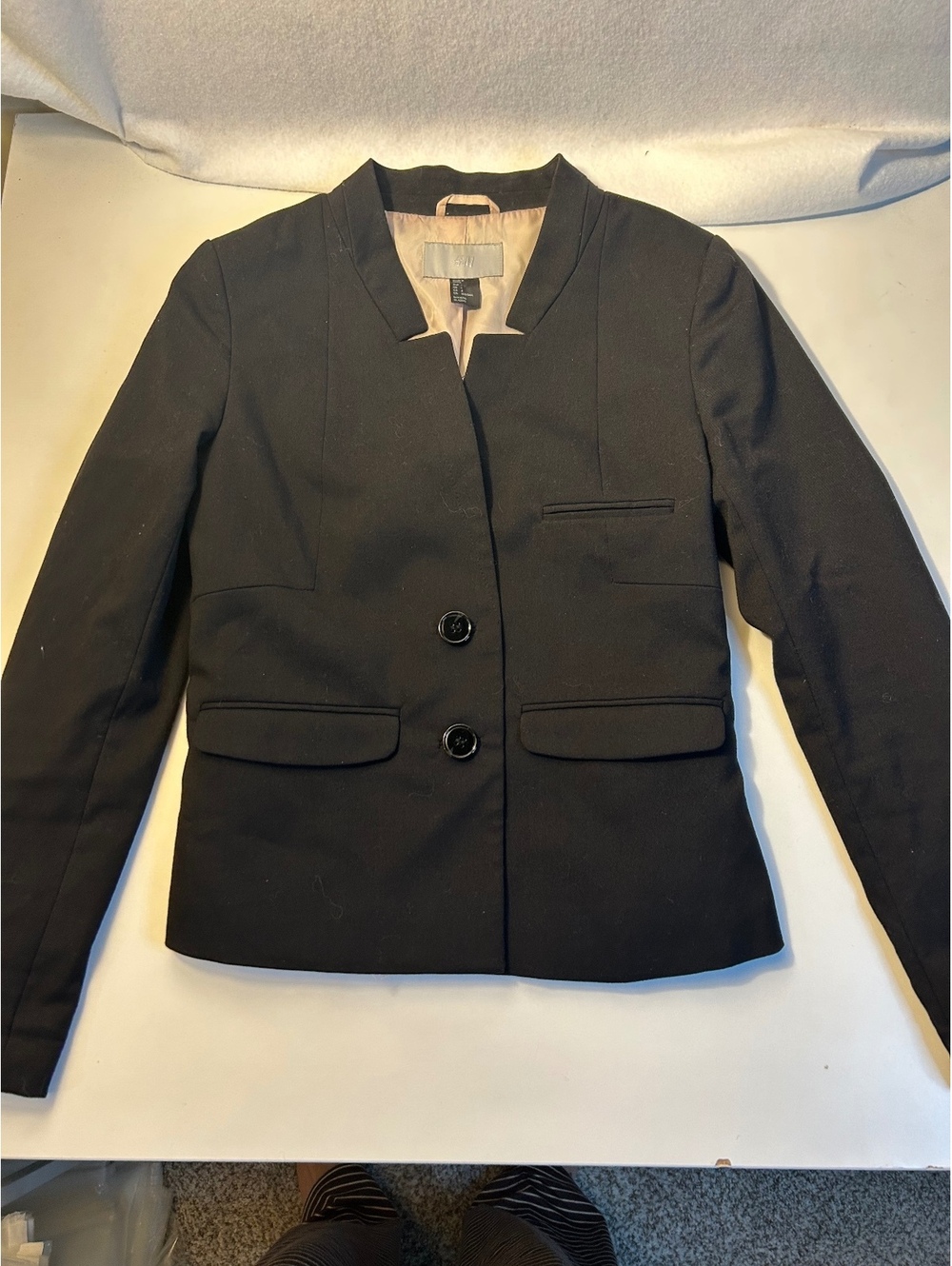 H&M Tailored Lined Black Blazer